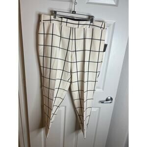 Rachel Roy Collection Women's Tapered Dress Pants Cream Black Combo NEW~Size 18W